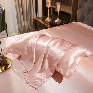 MILLZA 2pcs Satin Silk Pillowcase 20X30 inch Hypoallergenic Silky Pillowcases Set Skin Friendly Pillow Covers