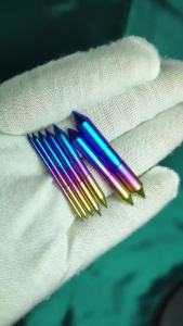 1/3Pcs Grade Titanium Tusk Septum Groove Conical Spike Tusk GradientRainbow Tusk Jewelry Tribal Straight Septum Jewelry 14G-2G