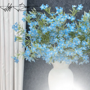 5-10 Cành Thạch Thảo 5N (lam tinh) bó hoa trang trí tiệc sự kiện. Hoa Lụa LyLy Decor