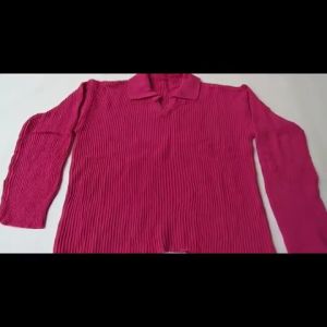 BISA COD BAJU RAJUT AEGYO GEANI KNIT POLO CROP ATASAN RAJUT