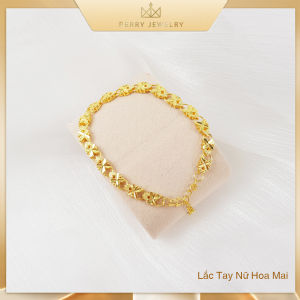 Vòng Tay Nữ Hình Cỏ 4 Lá Lắc Tay Thị Cỏ May Mắn Xinh Xắn Xi Vàng Điều Chỉnh Được Độ Rộng B25