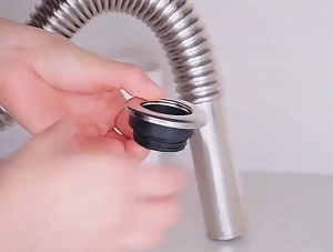 Kitchen Thickened 304 stainless steel drain pipe fittingssingle sink drainage pipe anti-odorpreventing odor Tahan lama