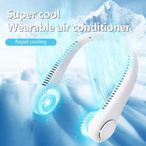 Hanging Neck Fan Portable USB Charging Mini Neck Hanging Fan Vaneless Air Cooler Outdoor Silent Multi Functional Sports Fan