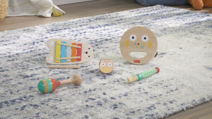 Fisher-Price Wooden Musical Instruments Gift Set Toddler Creative Play 6 Wood Pieces