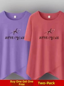 QIAOXIZI | Relaxed Fit Large Size T-Shirt for Women Summer