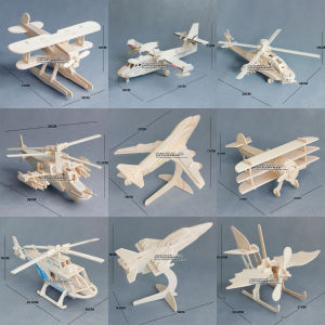 3D Wooden Aircraft Assembly Puzzle Toy