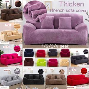 【QERAL】ผ้าคลุมโซฟา กำมะหยี่ 1/2/3/4 ที่นั่ง หุ้มโซฟา สากล ผ้าคลุมโซฟา อ่อนนุ่ม ผ้าหนา ผ้าคลุมโซฟาแอล