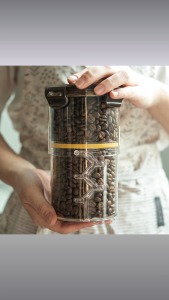 Puzzle Lock Coffee Bean Storage Container Medium Adjustable Airtight BPA-Free Dishwasher Freezer Microwave Safe