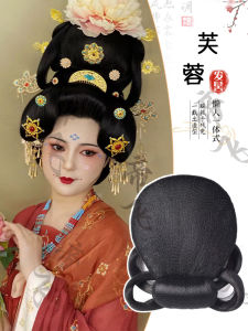 Integrated Hanfu Wig Tang Style Faux Hair Package Finished Product Princess Hairdo Ancient Chinese Fashion FuRong Jì