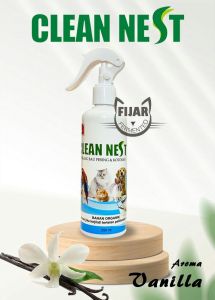 Pet Odor Clean Nest Aroma Vanila 250 ml spray penghilang bau pada kandang bau pesing pada sofa dan kasur