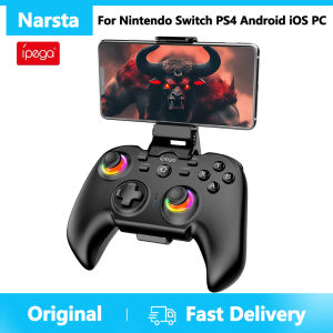 จอยเกมไร้สายบลูทูธ PG-9115 Ipega ตัวควบคุมเกมคอนโซล RGB แบบปลั๊กแอนด์เพลย์สำหรับ Nintendo Switch PS4 Android IOS PC