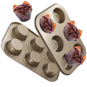 4/6/9/12 Holes 3oz Carbon Steel Cupcake Muffin Molder Pan Non-stick Baking Pan Oven-Safe Cupcake Pan Baking Tray