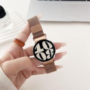 Milanese dây đeo hình vòng cho Samsung Galaxy Watch 6 dây đeo cổ điển 43mm 47mm cho Galaxy Watch 6/5/4 dây đeo 40mm 44mm/ 5 Pro 45mm/4 cổ điển 42mm 46mm nút nhấn dây đeo thép không gỉ