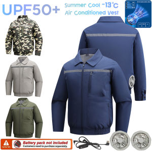 USB Fan Air Conditioning Cooling Coat Men Ultralight Outdoor Fishing Jacket Heatstroke Prevention Cooling Work Protection Travel