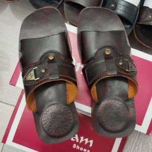 SANDAL KULIT PRIA DR. IAM 4042 COKLAT ( PRODUKSI SENDIRI )