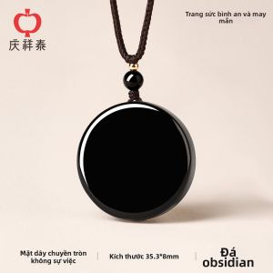 QINGXIANGTAI | Chuỗi Khóa Đá Thạch Anh Đen Thiên Nhiên
