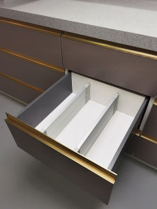 MEGA Stackable No-Drill Drawer Dividers Closet Aluminum Alloy Partition High Depth Storage Board Multi-Functional Drawer Organizer