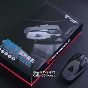 Headset Bluetooth Earphone Waterproof ENC Noice Reduction untuk Helm dari motowolf BH1