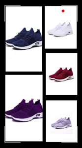 Sepatu santai wanita cewek joging jalan lari senam elastis slop COD gratis ongkir