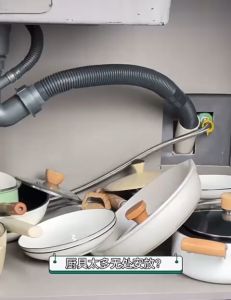 >SG Stock> Height Adjustable Cookware Organizer Rack Pots Holder Pans Holder Pot Lid Holder Pans Storage Rack Pots Storage Rack Pots Rack Pans Rack Kitchen Cookware Organizer Rack Pots Organizer Rack Frying Pans Organizer Rack Pans Stand Pot Stand