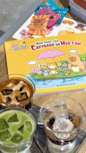 Sách - Combo 2c Sách Tô Màu - Bốn Mùa Của Capybara Và Mèo Cam + Chuyện của Mèo Cam và Hamster