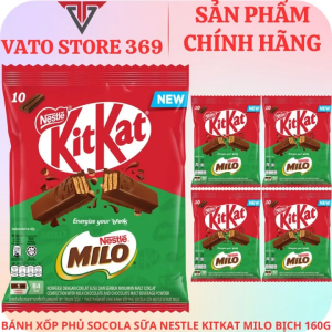 Bánh xốp phủ socola KITKAT MILO 2F thanh 16g