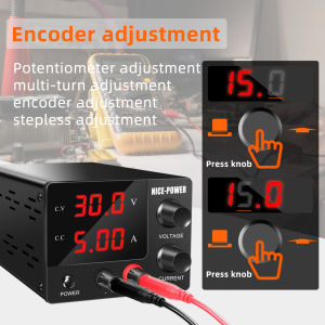 Laboratory DC Power Supply Adjustable 30V 5A Mobile Phone Repair Variable Stabilized Voltage Regulator Switching Bench Source with Encode Adjustment AC110-220V