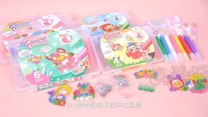 DIY Glue Painting Pendent crystal painting color no-bake glue DIY handmade toys accessories Birthday Gift for girls