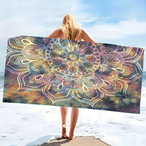 Microfiber Beach Towel Swimming Bath Towel Thin Absorbent Extra Large Towel for Beach Swimming Camping Yoga Bath Sports