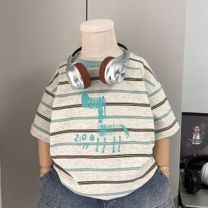Punk Style Cotton Short Sleeve T-Shirt for Boys