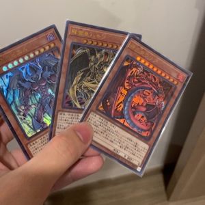 Combo 3 kas bài yugioh chính hãng Konami tiếng nhật hiệu ứng cầu vòng Bộ 3 tam đại ác thần Real Card 1458 D6 4