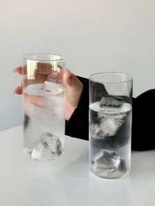 Japanese Style Unique Design Glass Cup Fuji Mountain Tea Brewing Cup Heat Resistant Mountain View Cup Home Use round Shape Cup