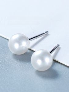 999 Sterling Silver New Style Trendy Best Selling Sterling Silver Pearl Earrings Womens Special-Interest Design Accessible Luxury 925 Pearl Earrings Big Earrings