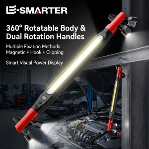 High Lumen Rechargeable LED Work Light for Car Emergency Repair Powerful Magnetic Flashlight with Hooks and Magnetic Base
