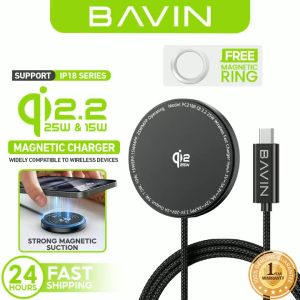 (Qi2 25W) BAVIN PC2021 25W Magnetic Wireless Fast Charging Charger Compatible for Android & iP 18 Series