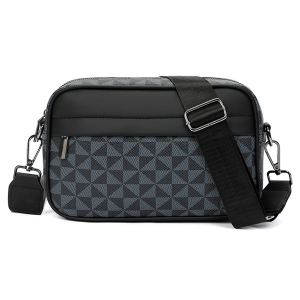 WOLPHIN Men Crossbody Bag PU Leather Compact Lightweight Water Resistant Sling Bag 5191