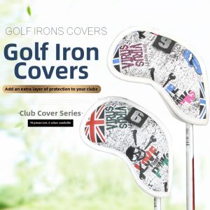 Skull Printed Waterproof Golf Iron Head Covers