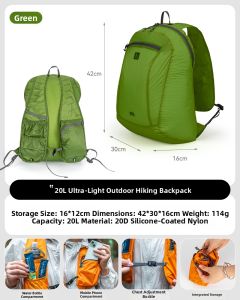 HIKEMAN | Ultralight Waterproof Backpack Portable Large Capacity