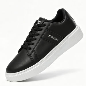 ORNGMALL Người Đàn Ông Của Màu Đen Trắng thường ngày đế bánh mì Sneakers-không thấm bằng da PU giày trượt băng đế dày Không-Trượt giày Trọng lượng nhẹ Cho Hàng Ngày/Làm Việc/Ngoài Trời