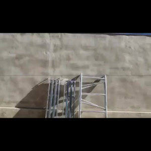 Dekes Heavy Duty Folding Scaffolding Portable Work Platform Complete Set with Adjustable LadderMobile Stepper Height Adjustable 120-150CM Multifunctional Work Table