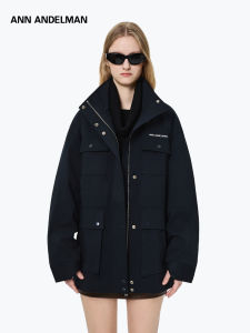 ANN ANDELMAN | Multiple Pockets Workwear Drawstring Waist Trench Coat