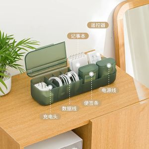 NACHUAN Cable Storage Organiser Box With Lid Organizer Power Charging Handy Tool Take-Up Hub Charger Storage Box