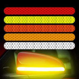【Pphha】2Pcs Universal Rearview Mirror Sticker Car Motorcycle Self Adhesive Reflective Sticker Truck Safety Warning Strip Tape Waterproof Decal
