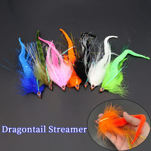 ICERIO #2/0 Dragon Tail Streamer Fishing Lure - 3D Epoxy Eye for Bass Pike Muskie Trout Saltwater Fly Fishing