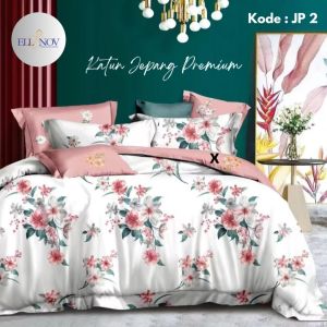 Ellenov Jepang J Leaf Bahan Katun Jepang Adem Lembut ( Belum Termasuk Bedcover  )Sprei Homemade Sprei Kombinasi / Sprei Premium Murah Promo Sprei Homemade Sprei Lokal Sprei Jepang Sprei Polos Sprey Murah Meriah Tempat Tidur Bunga Jepang Daun Kode 1