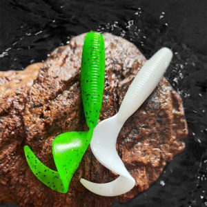 20pcs 0.6g Mini Soft Baits With Curled tail Rockfish Worm Lure 1.4-2.9g Swimbaits Wobber Silicone Artificial bait Winter fishing