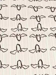 15Pcs Bat Shaped Paper Clips Office School Stationery for Paperwork Personal Use Halloween Festival Decor