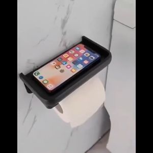 ICHINOVA Toilet Paper Holder Tissue Holder Wall Mounted Toilet Accessories Crochet Roll Paper Holder