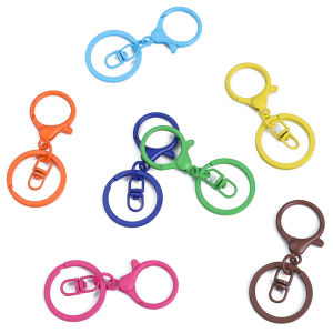 2pcs Alloy Iron Paint Key Chain Clasp for DIY Fashion Making Accessories