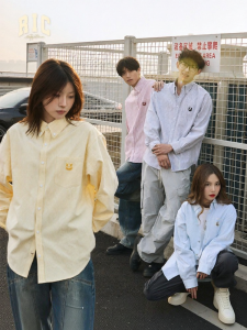 RickyisClown | Couple Stripe Loose Long Sleeve Shirt For Spring Autumn New